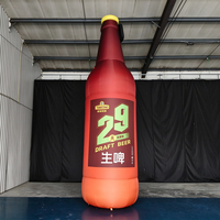 Réplique réaliste de bouteille de bière gonflable personnalisée en tissu Oxford pour événements marketing commerciaux