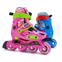 Patins à roulettes à quatre roues pour enfants, taille réglable, en PU, avec frein amovible, vente en gros