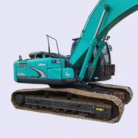 Excavatrice KOBELCO SK260 d'occasion à faible nombre d'heures de fonctionnement, engin de construction de seconde main en bon état, moteur et boîte de vitesses très rentables