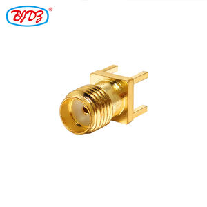 Conectores Coaxiales RF de Bajo Precio de Fábrica, Conector Hembra SMA, Conector de Panel con Brida para PCB, Convertidor, RoHS, en Stock - Product Image 2