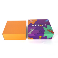Boîte cadeau en carton ondulé à deux pièces avec couvercle et base, personnalisée et imprimée en couleur, emballage personnalisé double face