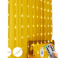 Guirlande lumineuse LED USB à suspendre, rideau de lumières féériques scintillantes à effet de cascade pour décorations de Noël en extérieur et en intérieur