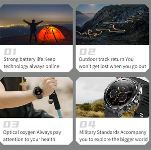 <span class=keywords><strong>HM03</strong></span> जीपीएस ट्रैकिंग आउटडोर खेल स्मार्ट घड़ी AMOLED HD प्रदर्शन 24 एच स्वास्थ्य मॉनिटर लंबी बैटरी निविड़ अंधकार SmartWatch के लिए पुरुषों - Product Image 3