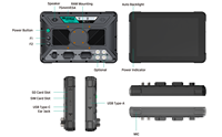 Tablette robuste Android 10 pouces RTK OEM/ODM avec précision de positionnement de 2,5 cm pour système de guidage de tracteur