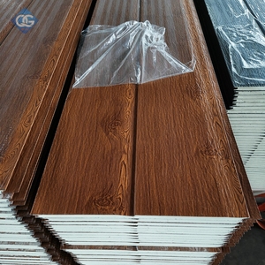 แผ่นผนังตกแต่ง<span class=keywords><strong>ลายไม้</strong></span>โลหะขนาด 16 มม. แผ่นแซนวิช PU สำหรับสร้างบ้านได้อย่างรวดเร็ว - Product Image 5