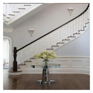 Escalera Curva Contemporánea Prima con Acero Inoxidable, <span class=keywords><strong>Madera</strong></span> y Vidrio Templado, <span class=keywords><strong>Escaleras</strong></span> Interiores Duraderas y Ecológicas <span class=keywords><strong>para</strong></span> Vestíbulo <span class=keywords><strong>de</strong></span> Hotel - Product Image 5