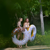 Bouée de piscine gonflable en PVC écologique en forme de donut