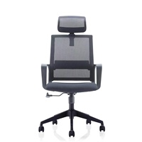 Chaise de bureau ergonomique pivotante en tissu maillé noir, confortable et abordable, avec roulettes, pour la vente