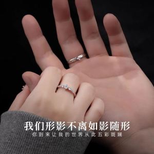 Anillos De Pareja Silver Plated Zircon Angle Wings <b>Couple</b> <b>Rings</b> for Men Women Adjustable Open Wedding Engagement Lover Jewelry - Product Image 5