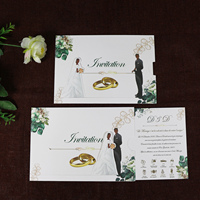 Großhandel Bräute und Bräutigam individuelle Hochzeitseinladungen mit individuellem Druck Einladungskarte
