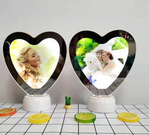 Led ánh sáng ma thuật tình yêu Khung Ảnh Quà Tặng Bộ nhớ sáng bóng đám cưới ma thuật gương hình ảnh khung ảnh cho món quà và đám cưới - Product Image 4