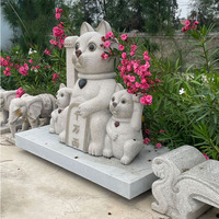 Vilead — statue de chat de Fortune en pierre, ornement de jardin japonais, Sculpture en granit naturel, porte-bonheur, chemises Maneki Neko