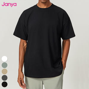 Magliette da corsa traspiranti a girocollo larghe magliette sportive di alta qualità a maniche corte in cotone T-Shirt da ginnastica per gli uomini - Product Image 5