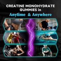 Gummies de créatine monohydrate OEM, complément pré-entraînement pour la croissance musculaire et la récupération, pour hommes et femmes
