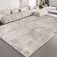 Tapis de luxe léger haut de gamme pour salon et chambre, moderne et minimaliste, résistant aux taches, pour table basse, couverture de canapé et tapis de chevet pour baie vitrée