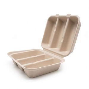 Support à tacos jetable, micro-ondable et réfrigérable, personnalisable, pour plats à emporter, en bagasse de canne à sucre biodégradable, boîte de présentation alimentaire - Product Image 1