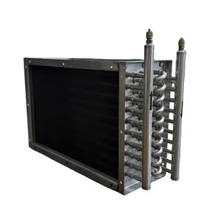 custom refrigeration heat exchange equipment copper tube fin cooler heat exchanger for marine diesel engine steel tube