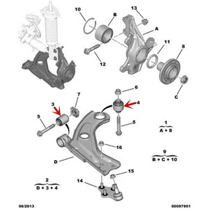 บูชกันโคลง T93 9676032180 9676035280 สำหรับ Peugeot Citroën อะไหล่ทดแทนสำหรับยานยนต์ - Product Image 1
