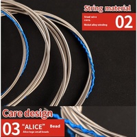 Alice Electric Bass String Set A607 Four-String Upgrade Practice Strings Coated Steel Nickel Plated Alloy for Acoustic Guitar