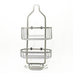 Dual tier Metal Mesh Hanging Storage Multi Corner Rack Shelves Organizer Toilet Shower Caddy Basket Bathroom Shelf
