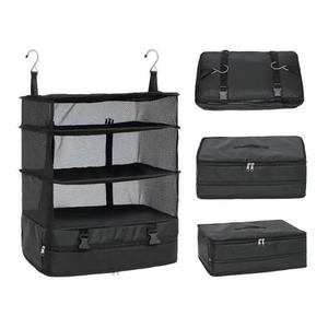 Portable Luggage Closet Organizer <strong>Storage</strong> <strong>3</strong> Shelves Hanging Shelves Travel Packing <strong>Cube</strong> Space Saver Closet Organizer <strong>Storage</strong> - Product Image 3