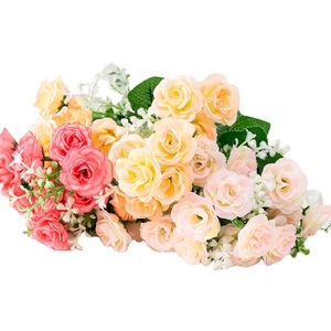Bouquet di Rose Artificiali Coreane, 15 Fiori in Seta, Alta Simulazione, per Decorazioni di Matrimoni e Cerimonie, Bouquet da Sposa - Product Image 5