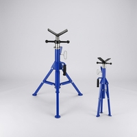 Support de tuyau réglable en V Ambull Factory 2500 Lbs 28-52 pouces, pliable et portable pour le soudage, les projets automobiles et de construction
