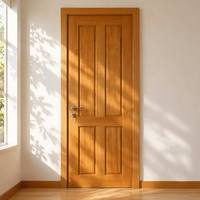 Porte intérieure en bois massif, style moderne du milieu du siècle, à charnière simple, pour entrée principale, design de porte en bois pour chambre à coucher