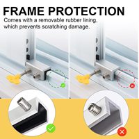 Verrou de fenêtre de positionnement, limiteur de fenêtre, alliage d'aluminium, protection de sécurité pour enfants, antivol, verrou de fenêtre coulissante en verre, verrou de porte coulissante