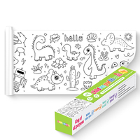 Rouleau de papier à dessin géant réutilisable 300 cm, papier à dessin mural adhésif pour enfants et tout-petits