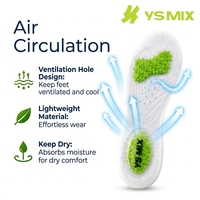Semelles 4D Cloud en PU, amortissantes et antidérapantes, avec design à haute réactivité, pour chaussures de sport