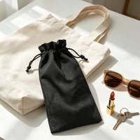 Pochette en microfibre anti-rayures avec cordon de serrage, sac de protection pour lunettes, motif personnalisé en relief, pochette de rangement pour bijoux
