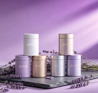 Bouteille de complément alimentaire en verre mat violet sans BPA, 1 oz-18 oz, logo personnalisé, pots d'emballage pharmaceutique mats pour pilules