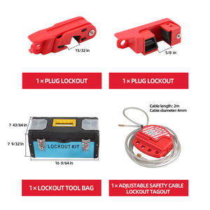 ชุดอุปกรณ์ล็อคเอาต์และแท็กเอาต์เพื่อความปลอดภัยของกลุ่ม QVAND ชุดเครื่องมือล็อคไฟฟ้าและเบรกเกอร์ ชุด Loto สำหรับการจัดการความปลอดภัยในสถานที่ทำงาน - Product Image 4