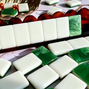 Juego de Mahjong Americano de Acrílico Grabado con Esmeraldas, Fuego y Riqueza, Estilo Moderno, Novedoso y Popular, Regalo para <span class=keywords><strong>Casino</strong></span> y Juegos de Azar - Product Image 3