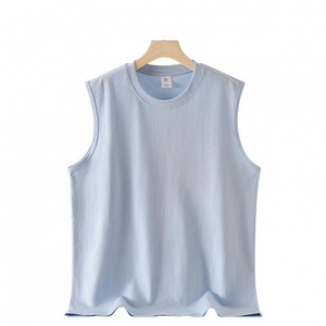Camiseta sin Mangas de Algodón Puro de 240g, Holgada, Transpirable, Minimalista, Informal, Deportiva, para Gimnasio, para Hombre, para Verano - Product Image 2