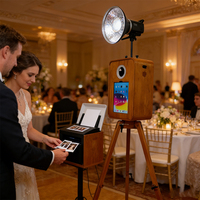 Photomaton en bois vintage pour iPad et appareils photo reflex numériques, photomaton en libre-service parfait pour les mariages, les fêtes et les événements
