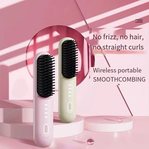 Brosse lissante et peigne chauffant pour femmes, 4 vitesses, manche en plastique, chauffe en 20 secondes, double tension - Product Image 3