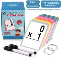 Cartes flash de mathématiques pour l'apprentissage précoce des enfants de 3 à 6 ans, reconnaissance des nombres et compétences en comptage, paquet en carton