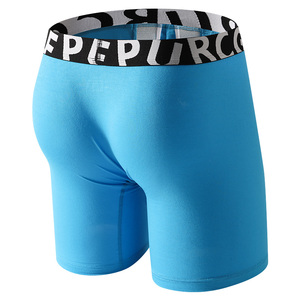 Da uomo a maglia a gamba lunga con apertura anteriore a mosca <span class=keywords><strong>slip</strong></span> Boxer a doppio strato con foro del pene con fascia spessa a vita rapida e asciutta biancheria intima - Product Image 2