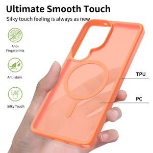 Funda Magnética para Teléfono con Sensación de Piel de Alta Calidad, Funda para <span class=keywords><strong>Samsung</strong></span> S26 Ultra, Funda Protectora para Teléfono Móvil Naranja para <span class=keywords><strong>Samsung</strong></span> S25 24 23 <span class=keywords><strong>22</strong></span> - Product Image 6