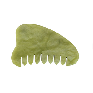 Peine para el Cabello de Jade Verde Natural, Masajeador Facial Gua Sha, Juego de Peines para el Cabello, Venta Caliente - Product Image 5