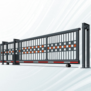 Porte coulissante automatique sans rail en alliage d'aluminium, porte translative suspendue en porte-à-faux pour villa, jardin, entrepôt, usine - Product Image 1