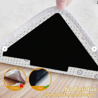 Autocollant antidérapant pour tapis en PU, réutilisable, lavable, imperméable, coussin de fixation pour tapis, sans résidus, tapis de cuisine antidérapant