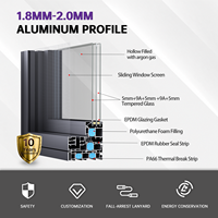 Fenêtre verticale à double battant en aluminium insonorisée de qualité professionnelle EOKO pour projets de construction d'appartements