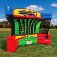 Jeu de basket-ball gonflable de tir de cible de vente d'usine gonflable reliez quatre jeux de basket-ball