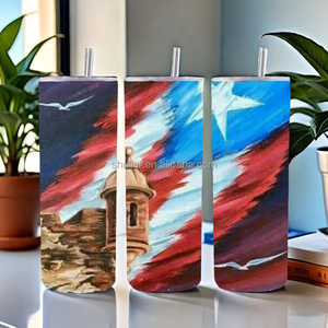 Tasse de Porto Rico tasse de gobelet Boricua <span class=keywords><strong>Roberto</strong></span> Clemente personnalisée tasse de gobelet mat à double paroi de 20oz avec paille et couvercle - Product Image 2