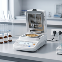Analyseur d'humidité électronique halogène, testeur rapide de teneur en eau, machine de test avec écran LCD pour laboratoire et matériaux de laboratoire