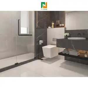 Preisgünstige hochwertige moderne polierte Dekoration natürliches Hotel-Badezimmer polierter Marmor-Blick Platten gesinterter Stein