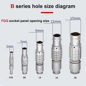 Conector Rápido de Aviación de Alta Calidad y Alto Estándar Serie B, Tipo Push-Pull, FGG/EGG 00B0B1B2B3B, Enchufe Circular Metálico - Product Image 5